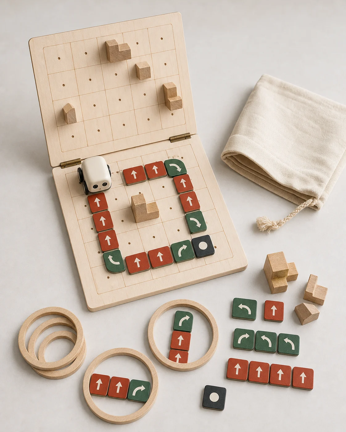 The Putar kit with loop rings and command tiles.